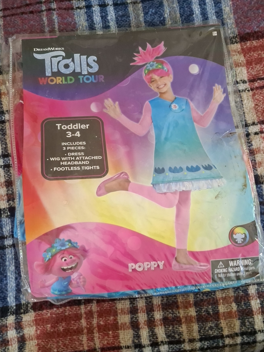 DreamWorks Trolls Poppy Costume Pink Blue